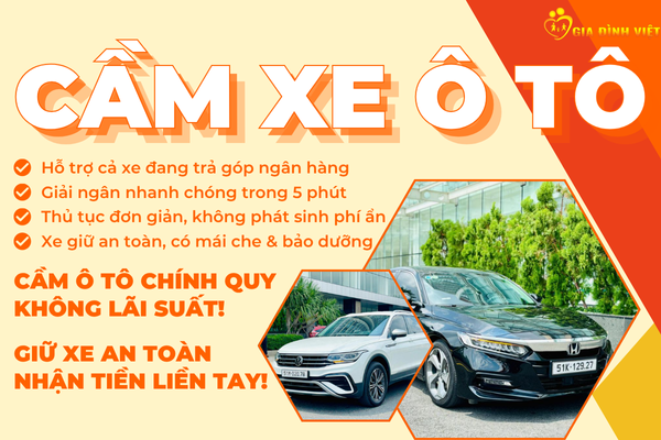Cầm ô tô không lãi suất chính quy