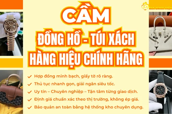 Cầm Đồng Hồ Hàng Hiệu: Bảo Quản Kho Chuyên Dụng